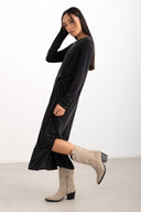 Φόρεμα μίντι basic Pieces 17151341 - Μαύρο - thefashionproject.gr - PIECES