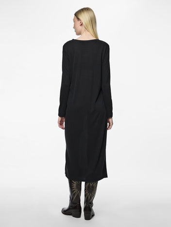 Φόρεμα μίντι basic Pieces 17151341 - Μαύρο - thefashionproject.gr - PIECES