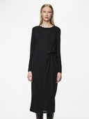Φόρεμα μίντι basic Pieces 17151341 - Μαύρο - thefashionproject.gr - PIECES