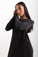 Φόρεμα μίντι basic Pieces 17151341 - Μαύρο - thefashionproject.gr - PIECES