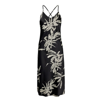 Φόρεμα σατέν με print Aware 10307622 - Μαύρο - thefashionproject.gr - AWARE by VERO MODA