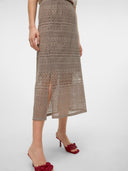 Φούστα κιπούρ Vero Moda 10309300 - Τάουπε - thefashionproject.gr - VERO MODA