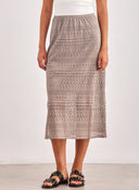 Φούστα κιπούρ Vero Moda 10309300 - Τάουπε - thefashionproject.gr - VERO MODA