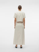 Φούστα λινή μάξι Vero Moda 10306699 - Ζαχαρί - thefashionproject.gr - VERO MODA