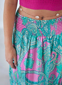 Φούστα μάξι με boho λαχούρια - Μέντα - thefashionproject.gr - The Fashion Project