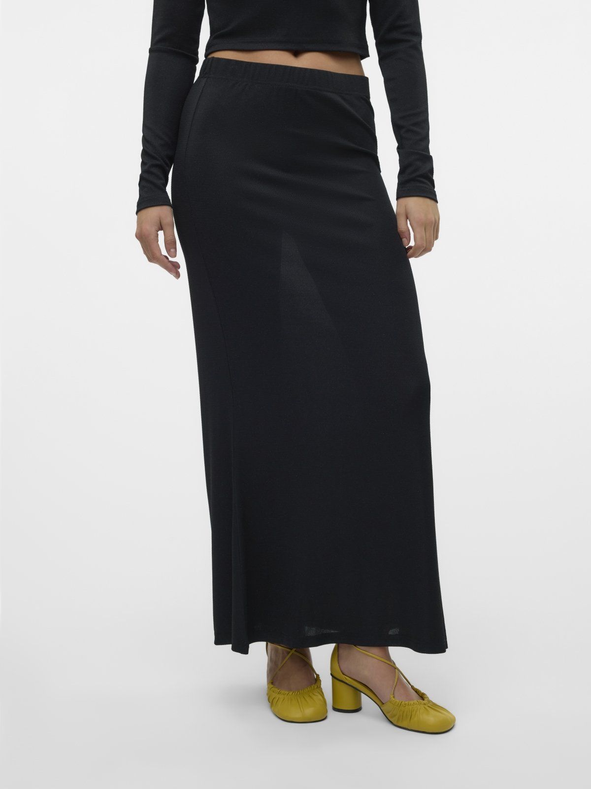 Φούστα μάξι με glitter ύφασμα Vero Moda 10316739 - Μαύρο - thefashionproject.gr - VERO MODA