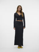 Φούστα μάξι με glitter ύφασμα Vero Moda 10316739 - Μαύρο - thefashionproject.gr - VERO MODA