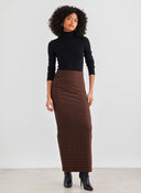 Φούστα μάξι με σούρα στο πλάι Vero Moda 10309750 - Καφέ - thefashionproject.gr - VERO MODA