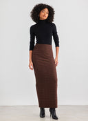 Φούστα μάξι με σούρα στο πλάι Vero Moda 10309750 - Καφέ - thefashionproject.gr - VERO MODA