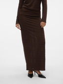 Φούστα μάξι με σούρα στο πλάι Vero Moda 10309750 - Καφέ - thefashionproject.gr - VERO MODA