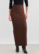 Φούστα μάξι με σούρα στο πλάι Vero Moda 10309750 - Καφέ - thefashionproject.gr - VERO MODA