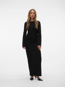 Φούστα μάξι με σούρα στο πλάι Vero Moda 10309750 - Μαύρο - thefashionproject.gr - VERO MODA