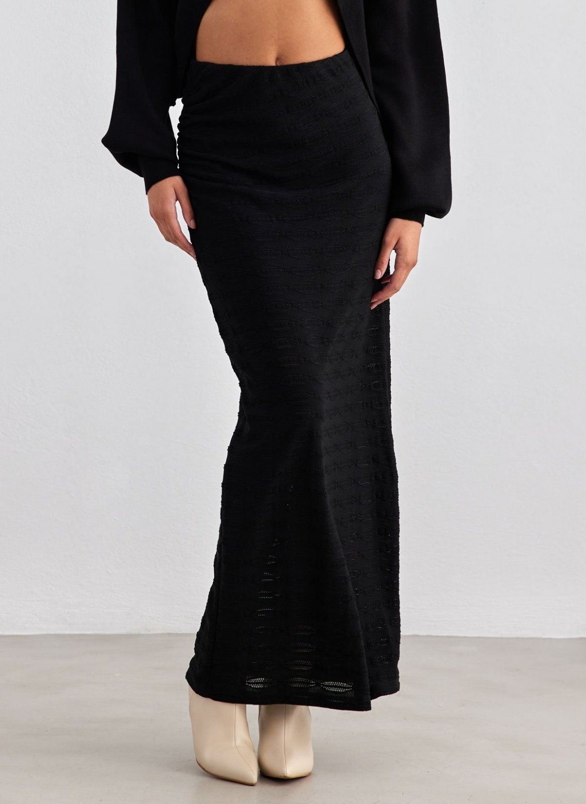 Φούστα μάξι με σούρα στο πλάι Vero Moda 10309750 - Μαύρο - thefashionproject.gr - VERO MODA