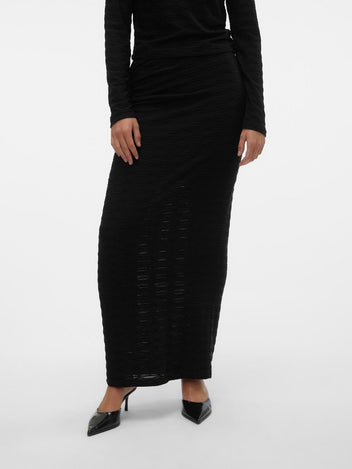 Φούστα μάξι με σούρα στο πλάι Vero Moda 10309750 - Μαύρο - thefashionproject.gr - VERO MODA