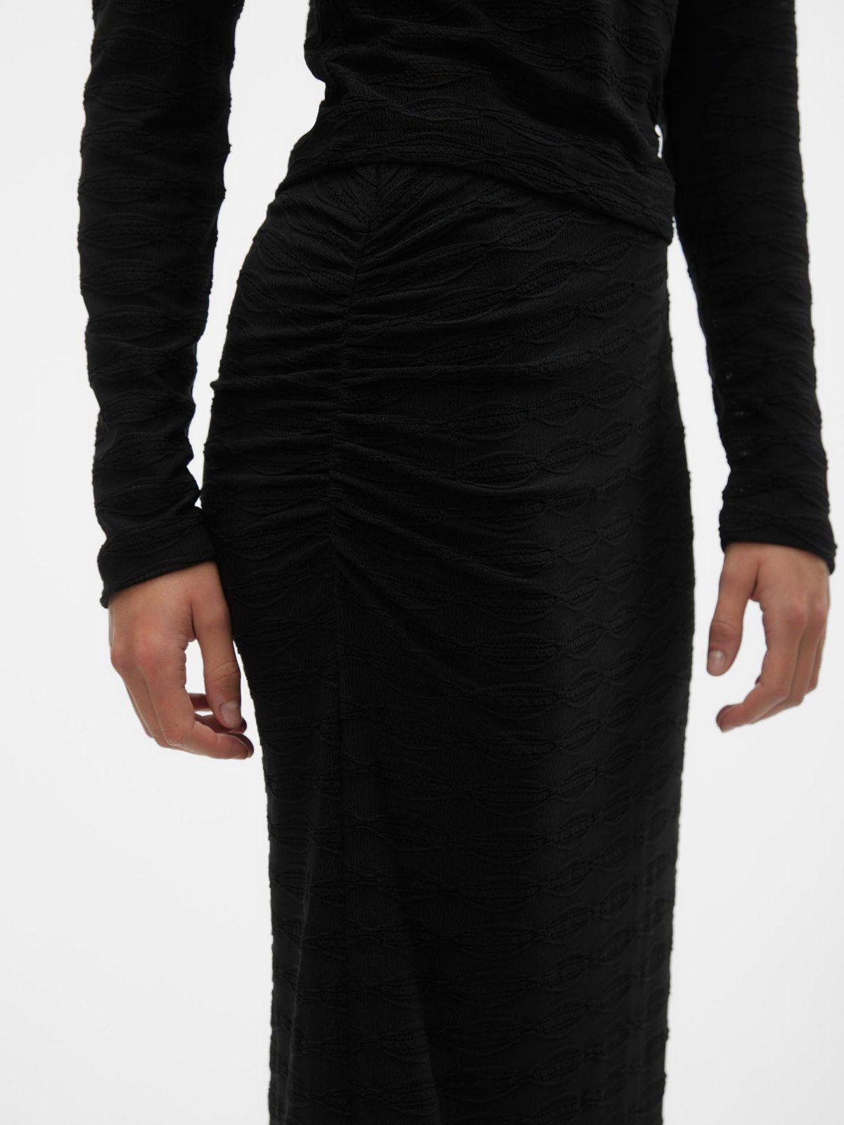 Φούστα μάξι με σούρα στο πλάι Vero Moda 10309750 - Μαύρο - thefashionproject.gr - VERO MODA