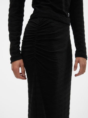 Φούστα μάξι με σούρα στο πλάι Vero Moda 10309750 - Μαύρο - thefashionproject.gr - VERO MODA