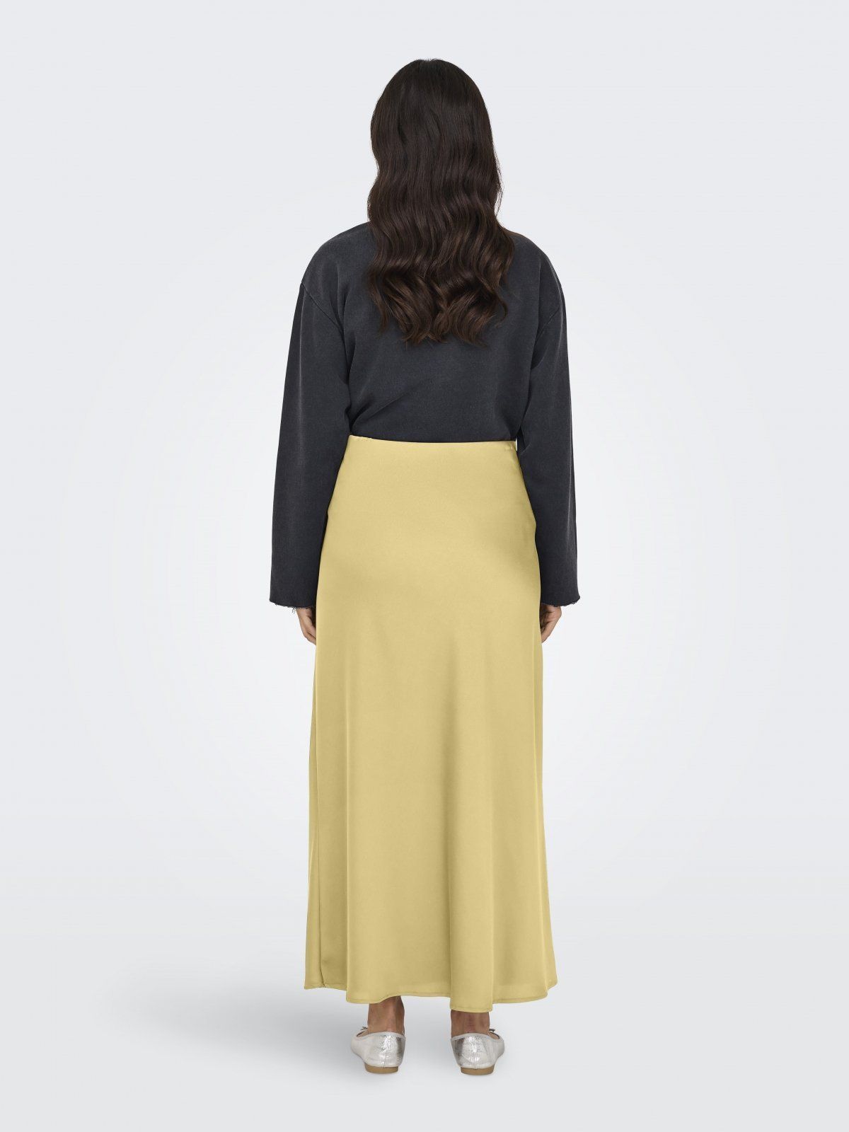 Φούστα μάξι σατέν ONLY 15333343 - Κίτρινο - thefashionproject.gr - ONLY