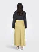 Φούστα μάξι σατέν ONLY 15333343 - Κίτρινο - thefashionproject.gr - ONLY