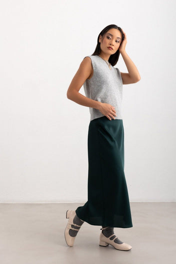 Φούστα μάξι σατέν ONLY 15333343 - Κυπαρισσί - thefashionproject.gr - ONLY