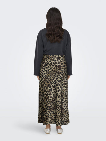 Φούστα μάξι σατέν ONLY 15333343 - Leopard - thefashionproject.gr - ONLY
