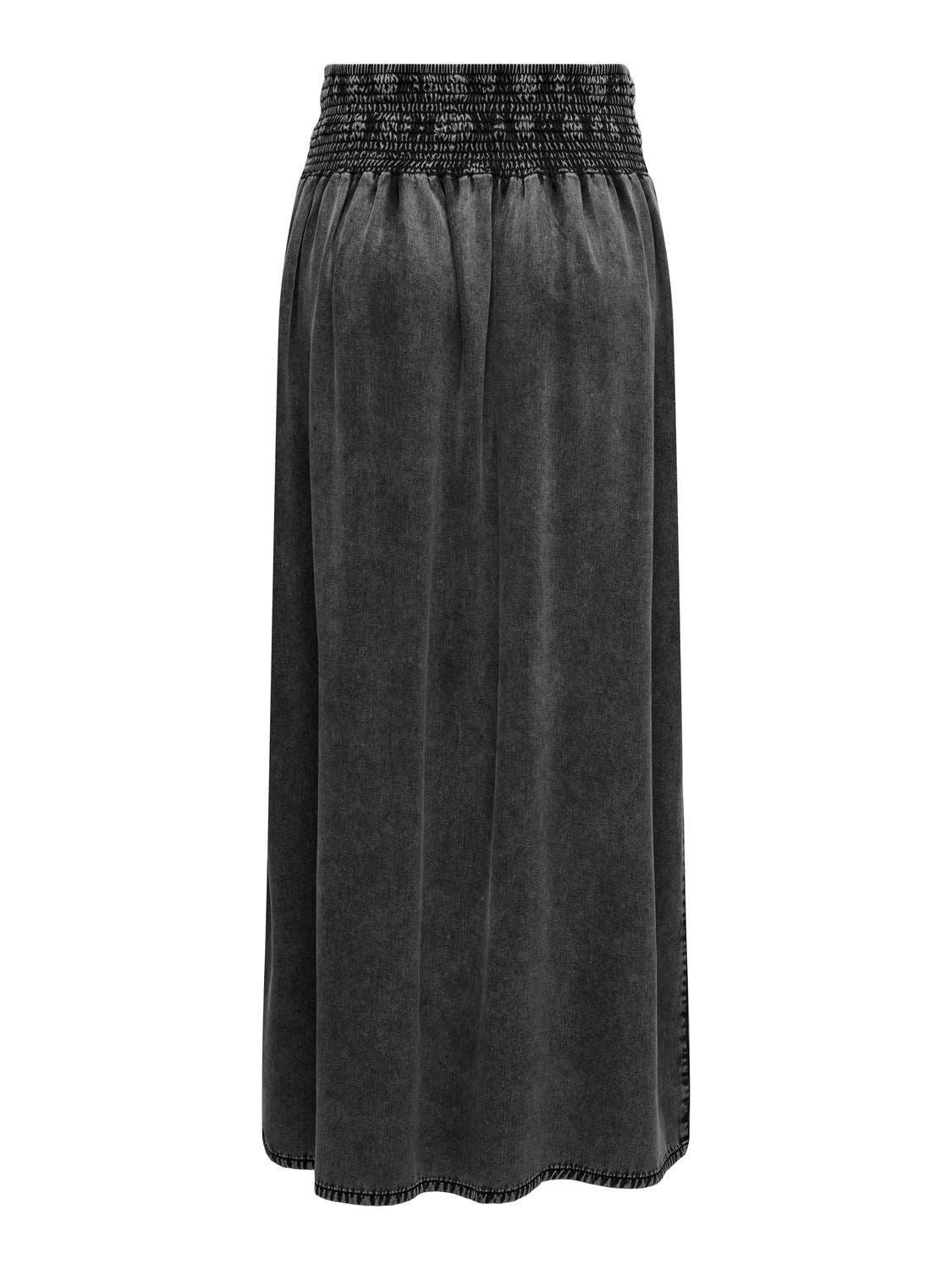 Φούστα με denim όψη και μπάσκα ONLY 15320036 - Ανθρακί - thefashionproject.gr - ONLY
