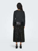 Φούστα με παγιέτες ONLY 15332682 - Μαύρο - thefashionproject.gr - ONLY