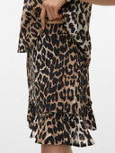 Φούστα με print και βολάν Vero Moda 10324126 - Leopard - thefashionproject.gr - VERO MODA