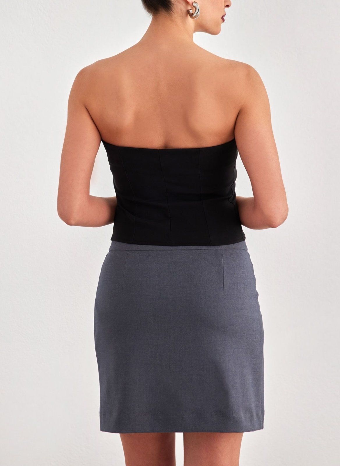 Φούστα μίνι φάκελος Noisy May 27028781 - Ανθρακί - thefashionproject.gr - NOISY MAY