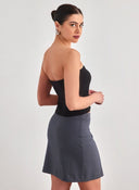 Φούστα μίνι φάκελος Noisy May 27028781 - Ανθρακί - thefashionproject.gr - NOISY MAY