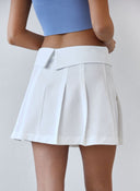 Φούστα μίνι με γυριστή μέση - Λευκό - thefashionproject.gr - The Fashion Project