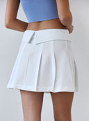 Φούστα μίνι με γυριστή μέση - Λευκό - thefashionproject.gr - The Fashion Project