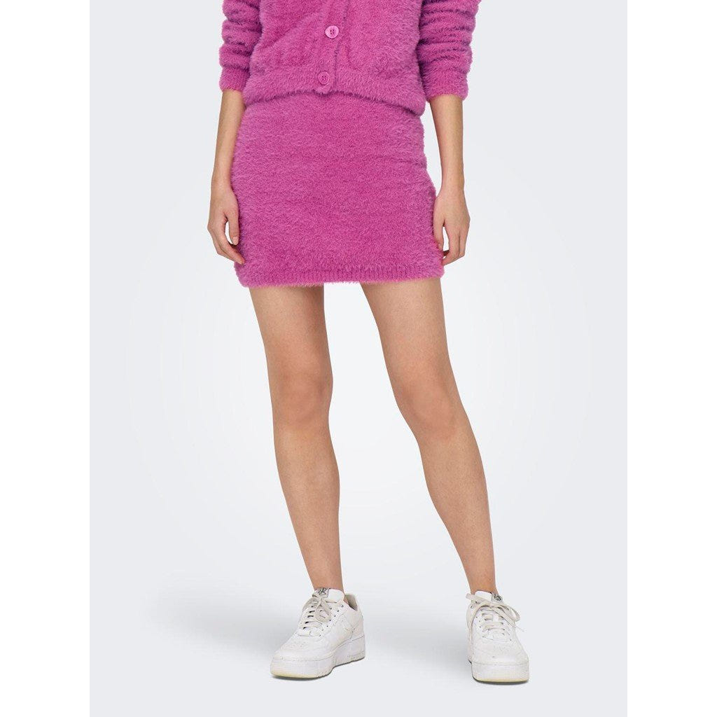 Φούστα μίνι με πλέξη ONLY 15306720 - Φούξια - thefashionproject.gr - ONLY