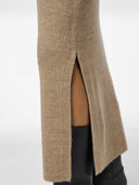 Φούστα πλεκτή με άνοιγμα PIECES 17149631 - Άμμου - thefashionproject.gr - PIECES