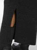 Φούστα πλεκτή με άνοιγμα PIECES 17149631 - Ανθρακί - thefashionproject.gr - PIECES