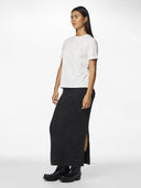 Φούστα πλεκτή με άνοιγμα PIECES 17149631 - Ανθρακί - thefashionproject.gr - PIECES