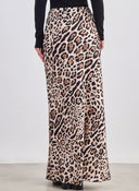 Φούστα σατέν με print - Leopard - thefashionproject.gr - K1