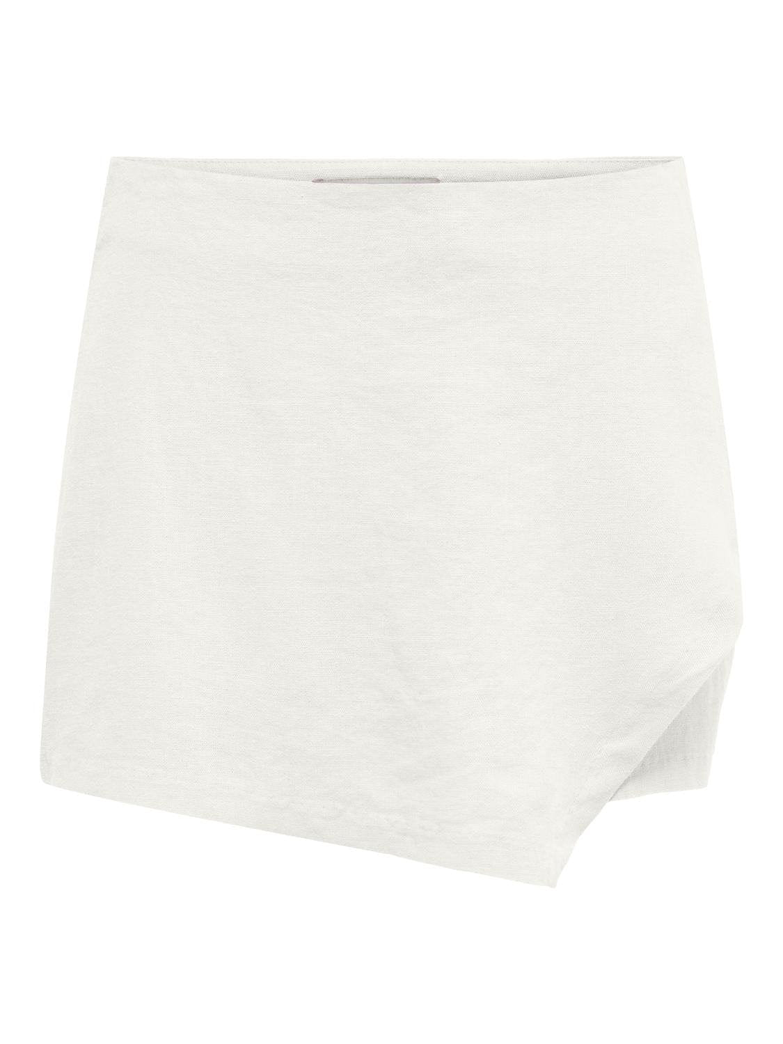 Φούστα σορτς με λινό ONLY 15310904 - Ζαχαρί - thefashionproject.gr - ONLY