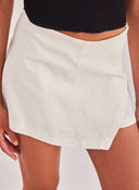 Φούστα σορτς με λινό ONLY 15310904 - Ζαχαρί - thefashionproject.gr - ONLY