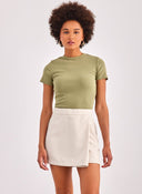 Φούστα σορτς μίνι ONLY 15311334 - Μπεζ - thefashionproject.gr - ONLY