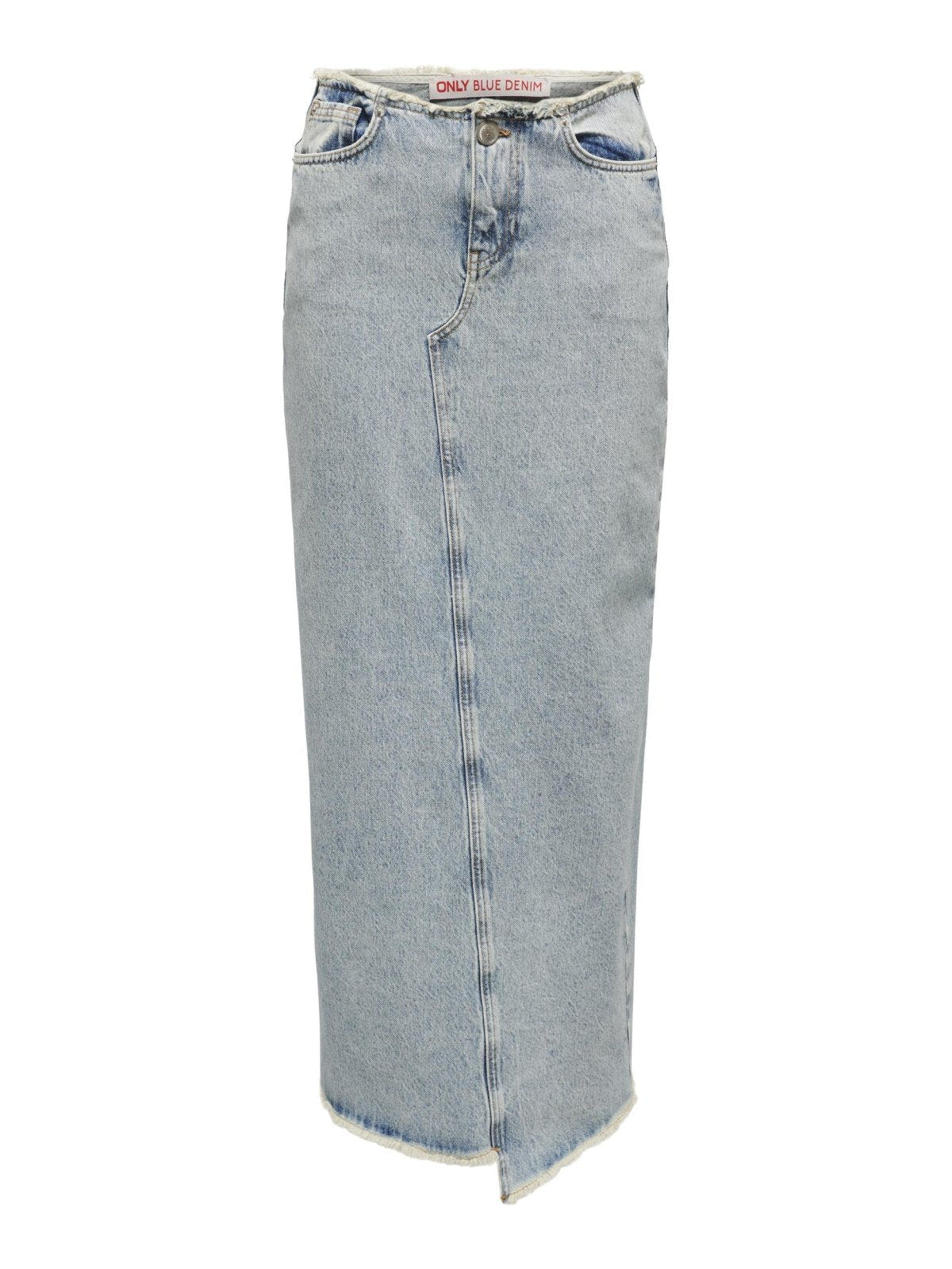Φούστα τζιν με ξέφτια στη μέση ONLY 15315170 - Μπλε jean - thefashionproject.gr - ONLY