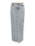 Φούστα τζιν με ξέφτια στη μέση ONLY 15315170 - Μπλε jean - thefashionproject.gr - ONLY