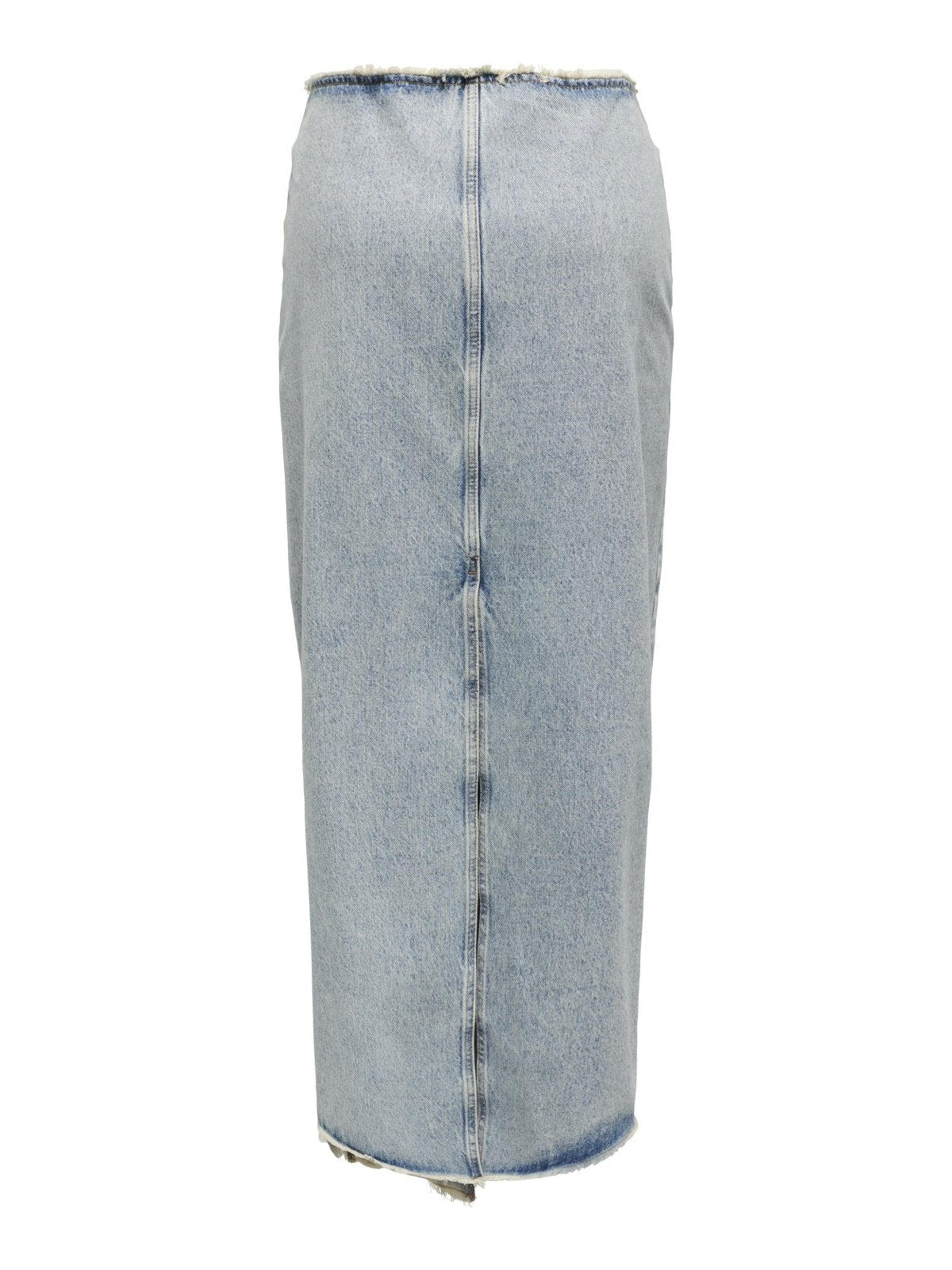 Φούστα τζιν με ξέφτια στη μέση ONLY 15315170 - Μπλε jean - thefashionproject.gr - ONLY
