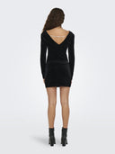 Φούστα velvet μίνι ONLY 15333656 - Μαύρο - thefashionproject.gr - ONLY