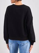 Φούτερ με ραφτή στάμπα CHICAGO - Μαύρο - thefashionproject.gr - Jean Louis Francoise