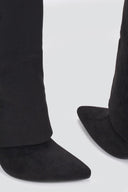 Gaiter Boots High Block Heel - Black Suede - thefashionproject.gr - Stephan
