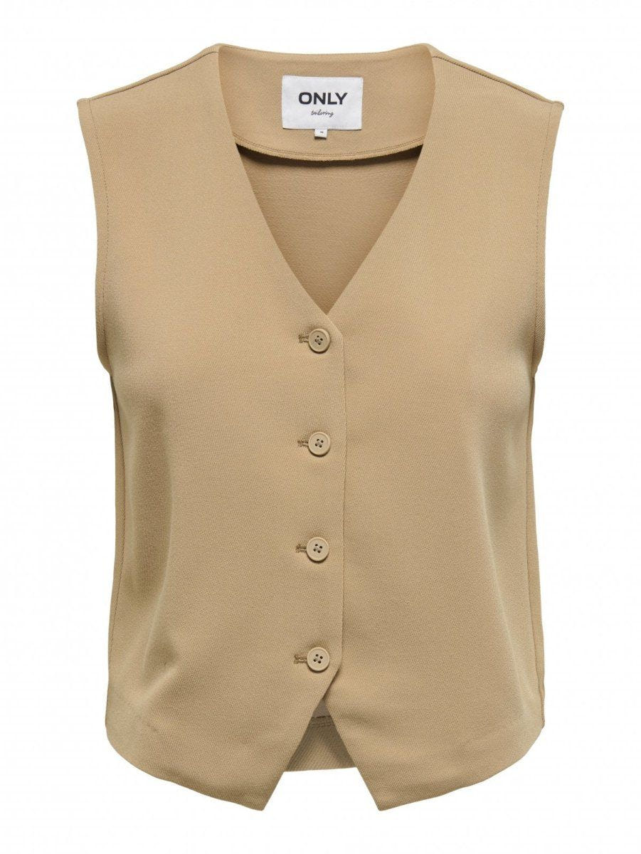 Γιλέκο υφασμάτινο ONLY 15338924 - Caramel - thefashionproject.gr - ONLY