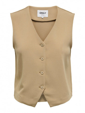 Γιλέκο υφασμάτινο ONLY 15338924 - Caramel - thefashionproject.gr - ONLY