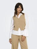 Γιλέκο υφασμάτινο ONLY 15338924 - Caramel - thefashionproject.gr - ONLY