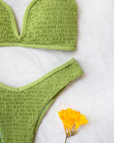 Γκοφρέ v slip bikini - Πράσινο - thefashionproject.gr - The Fashion Project