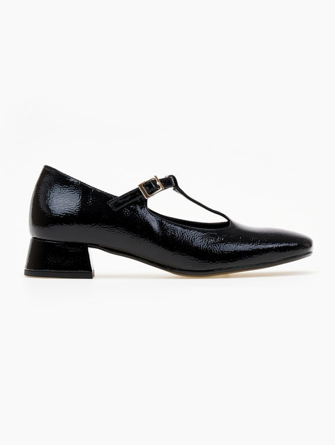 Zapatos Mary Jane de charol - Negro